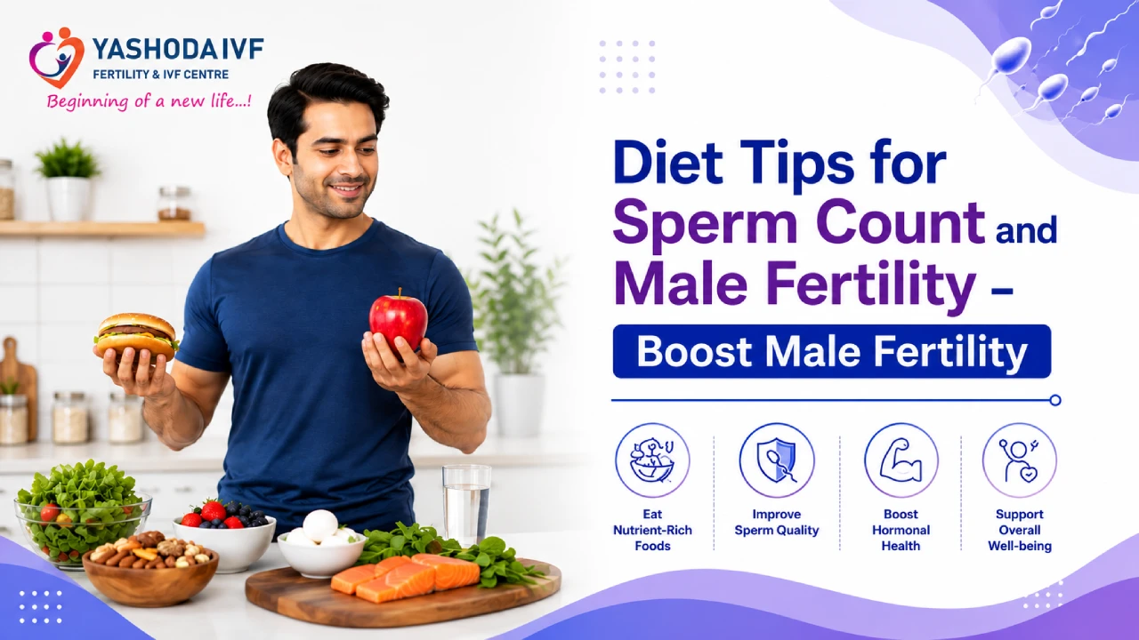 Diet Tips for Sperm Count and Male Fertility Image from yashoda ivf blog